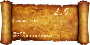 Lados Ida névjegykártya